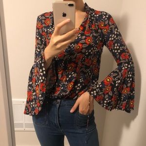 FreePeople dark floral top